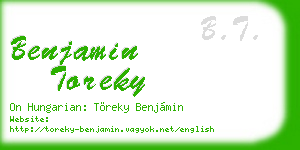benjamin toreky business card